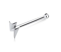 Spark Silver Bone Nose Stud NSKD-758